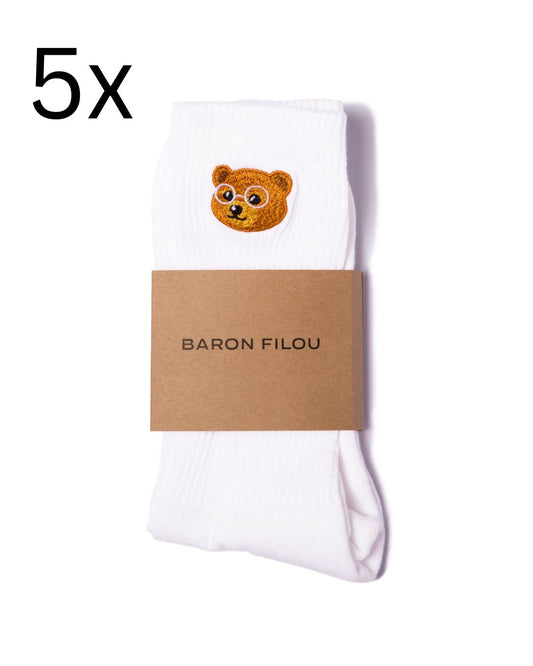 5-Pack Baron Filou Socks – White