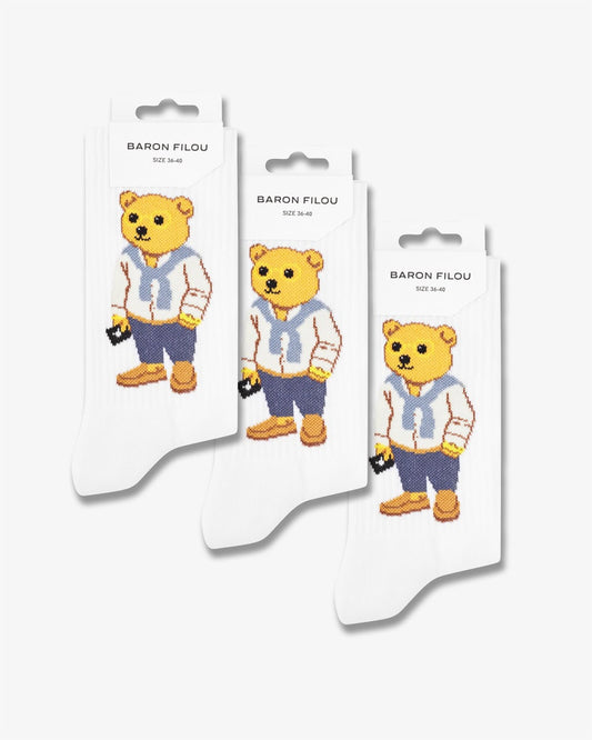 FW25 3-Pack Sport Socks Filou CLII. - White