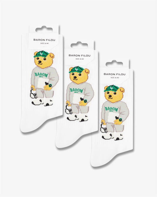 FW25 3-Pack Sport Socks Filou CXLVII. - White