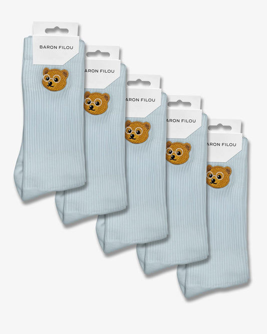 FW25 5-Pack Essential Socks - Frosted blue