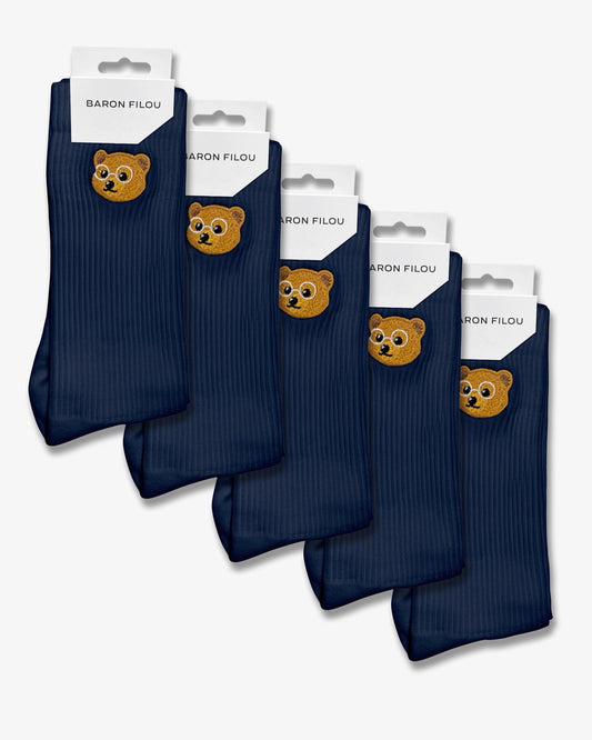 FW25 5-Pack Essential Socks - Navy blue
