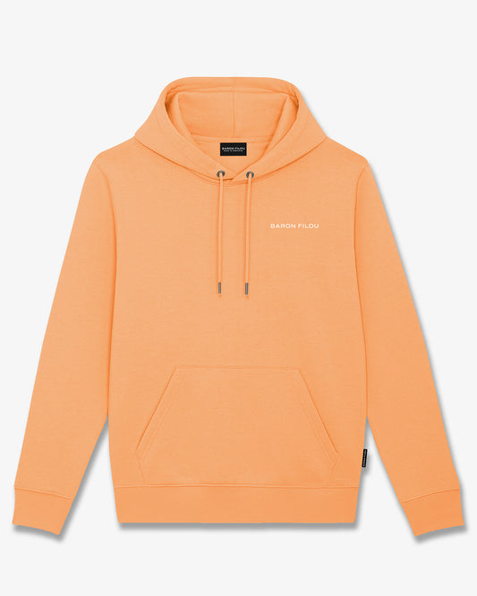 SS25 Oversized Backprint Hoodie, Filou CXXIV. - Sunrise orange