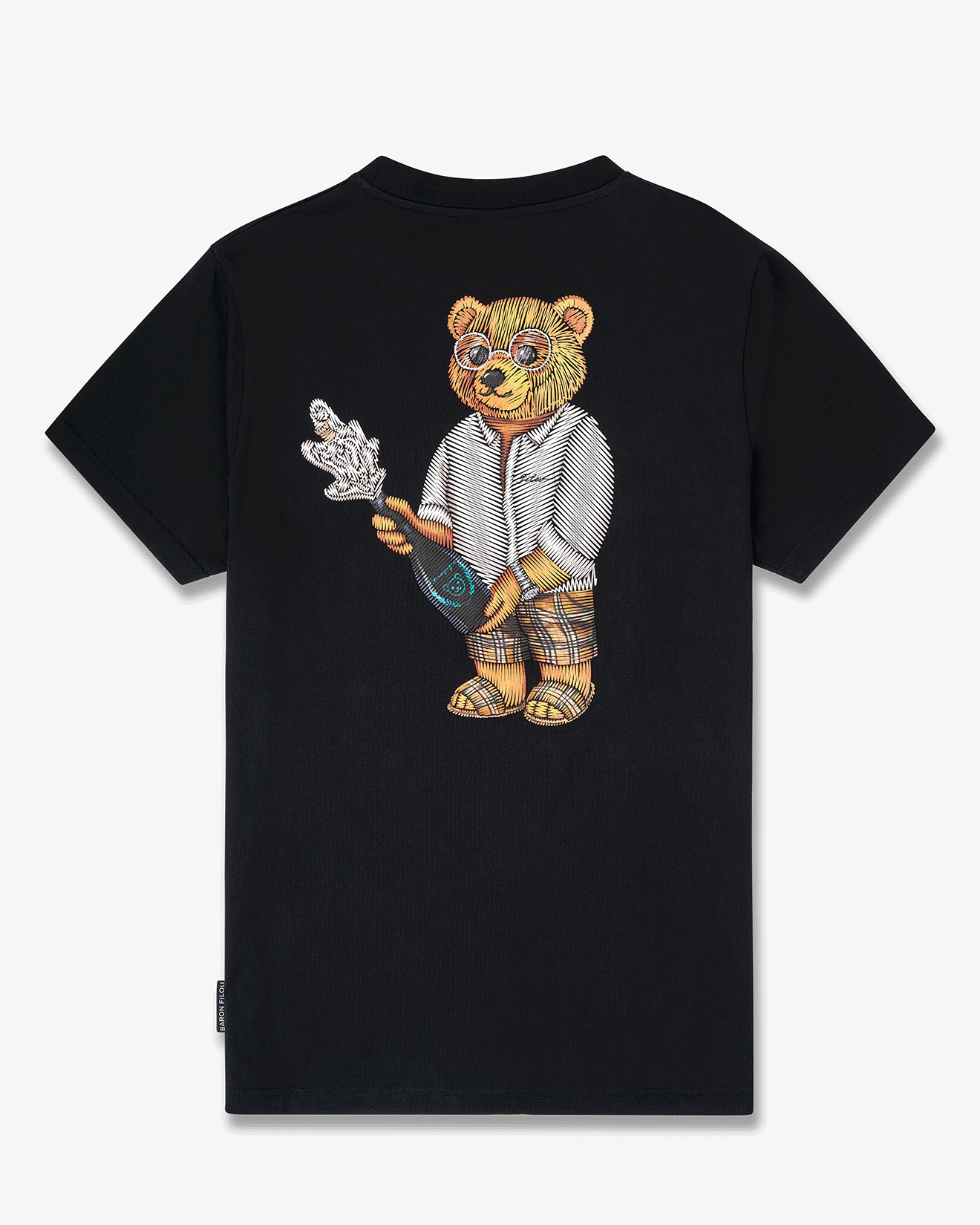 SS25 Backprint T-Shirt with Box Design, Filou CXIV. - Black