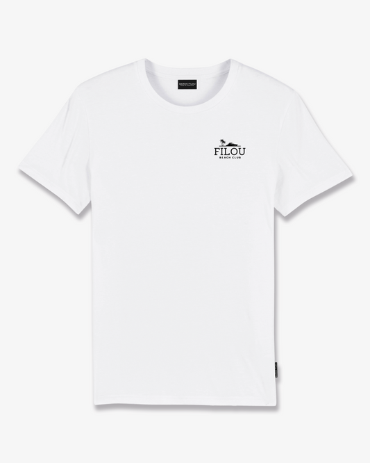 SS25 Backprint T-Shirt, Greek-Framed Filou CXIV. - White