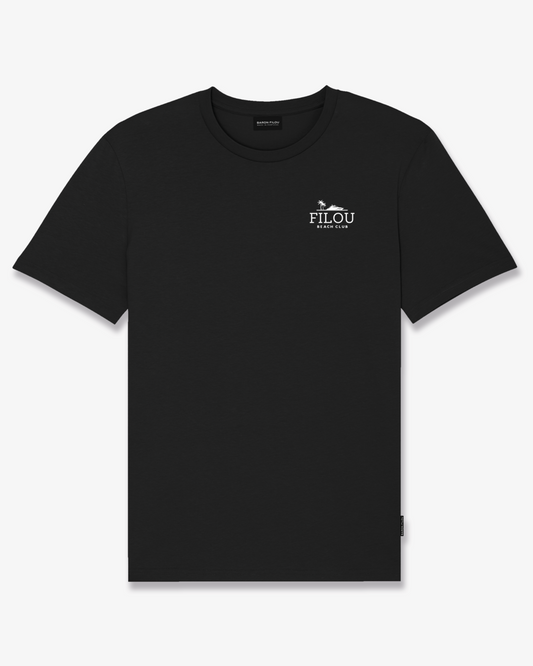 SS25 Backprint T-Shirt with Box Design, Filou CXIV. - Black