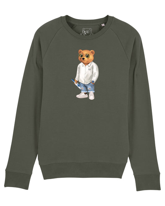 Organic Summer Pullover Filou XVIII. - Dusty olive