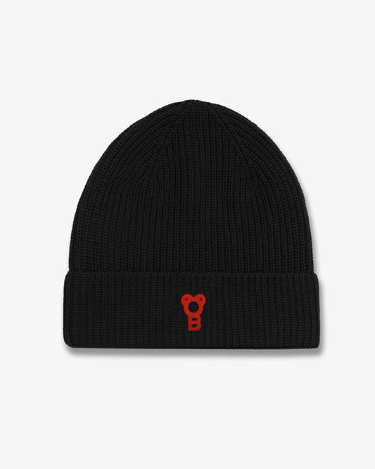 Signature Cotton Beanie - Black
