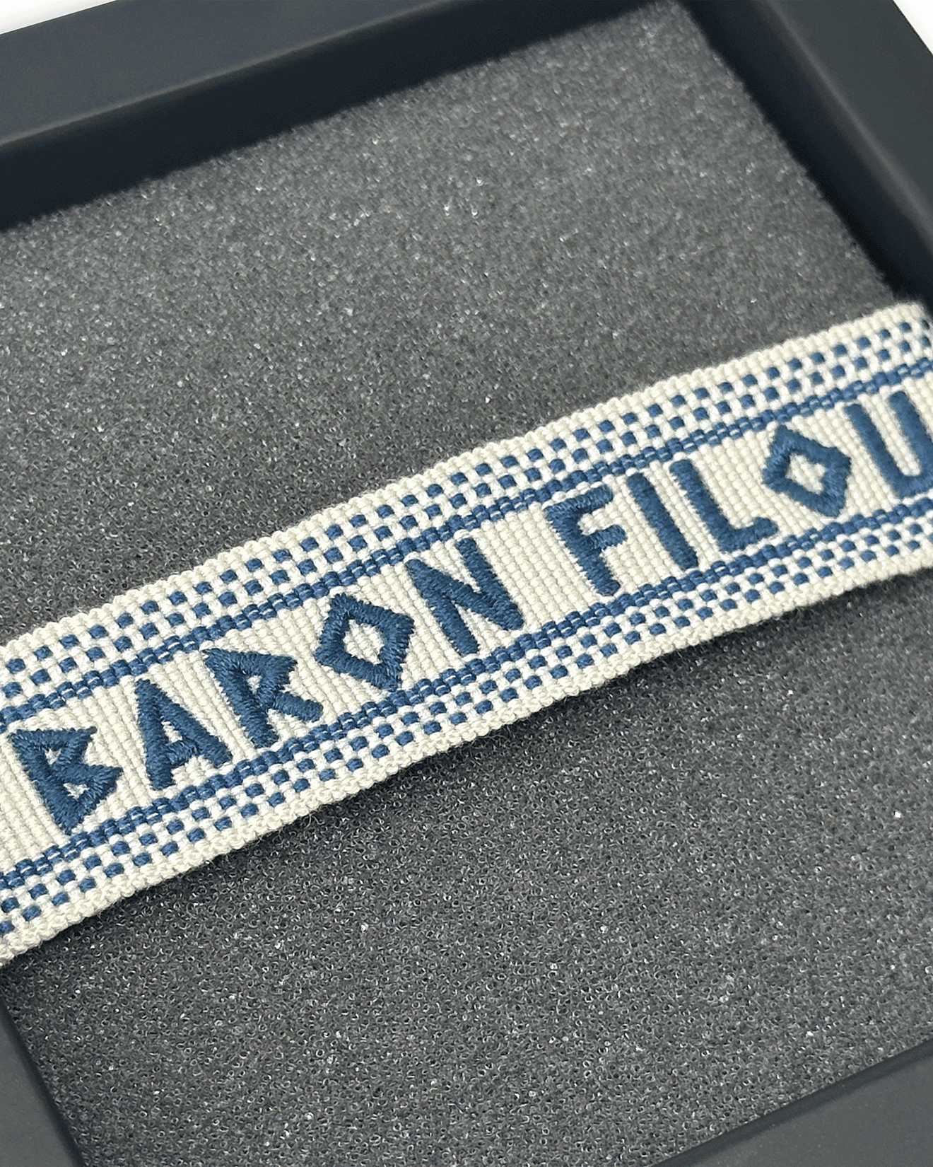 SS25 Baron Filou Bracelet, Greek Pattern - Pearl white