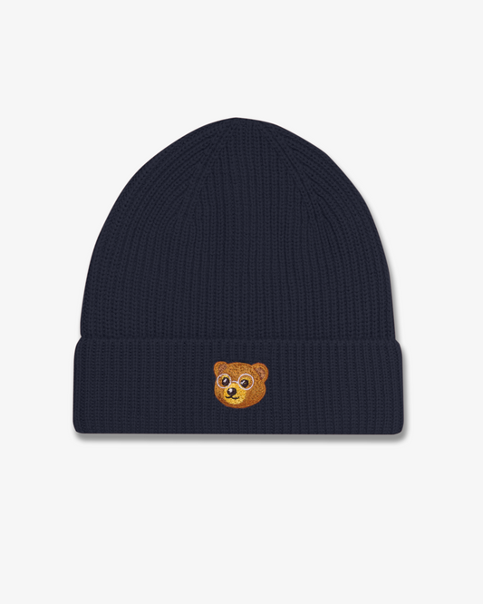 FW25 Cotton Beanie - Navy blue