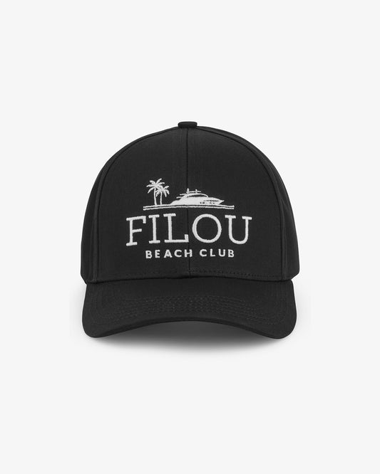 SS25 Cotton Cap FILOU Beach Club - Black