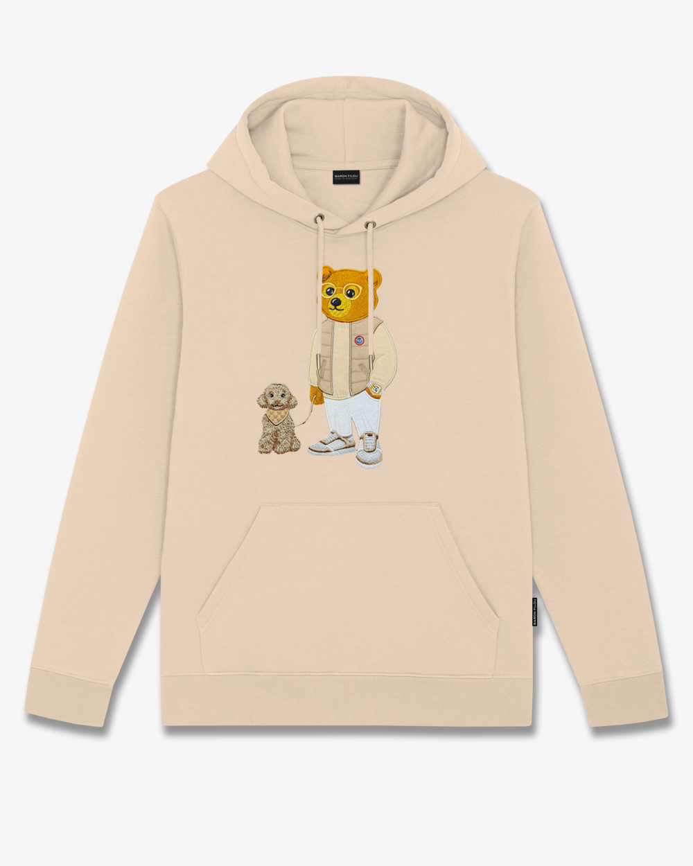 FW25 Embroidered Hoodie Filou CL. - Sand brown
