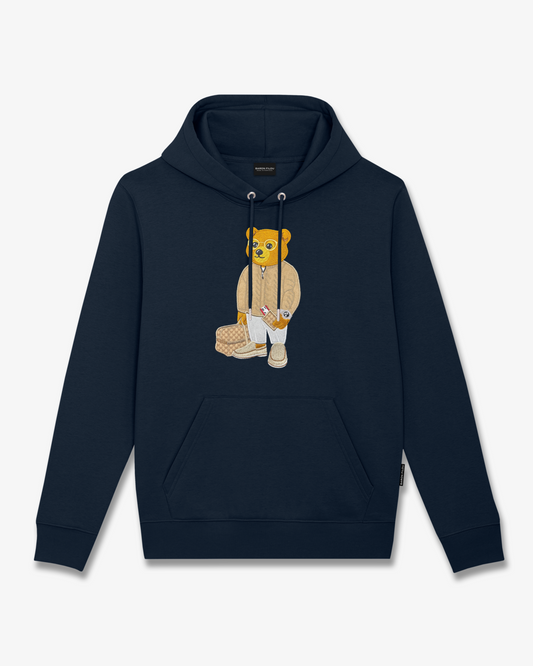 FW25 Embroidered Hoodie Filou CXLVI. - Navy blue