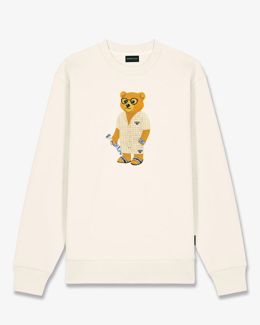 SS25 Embroidered Pullover Filou CXIII. - Pearl white