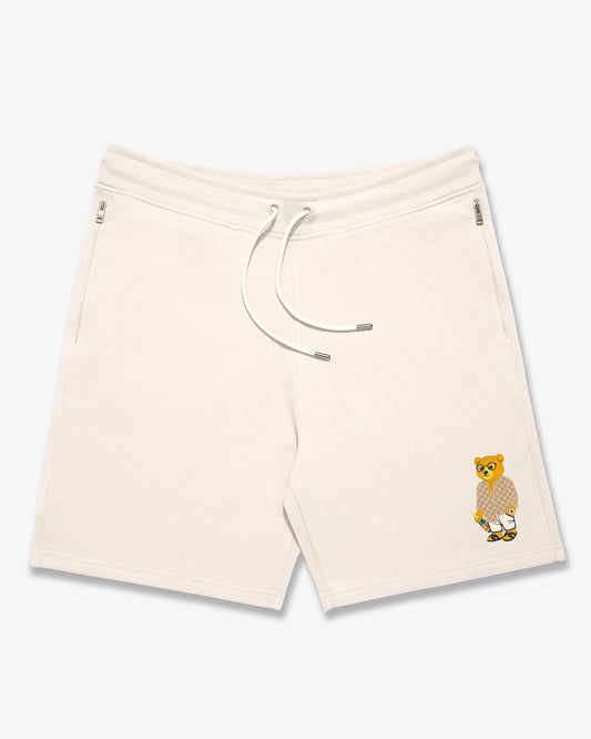 SS25 Embroidered Shorts Filou CXVIII. - Pearl white