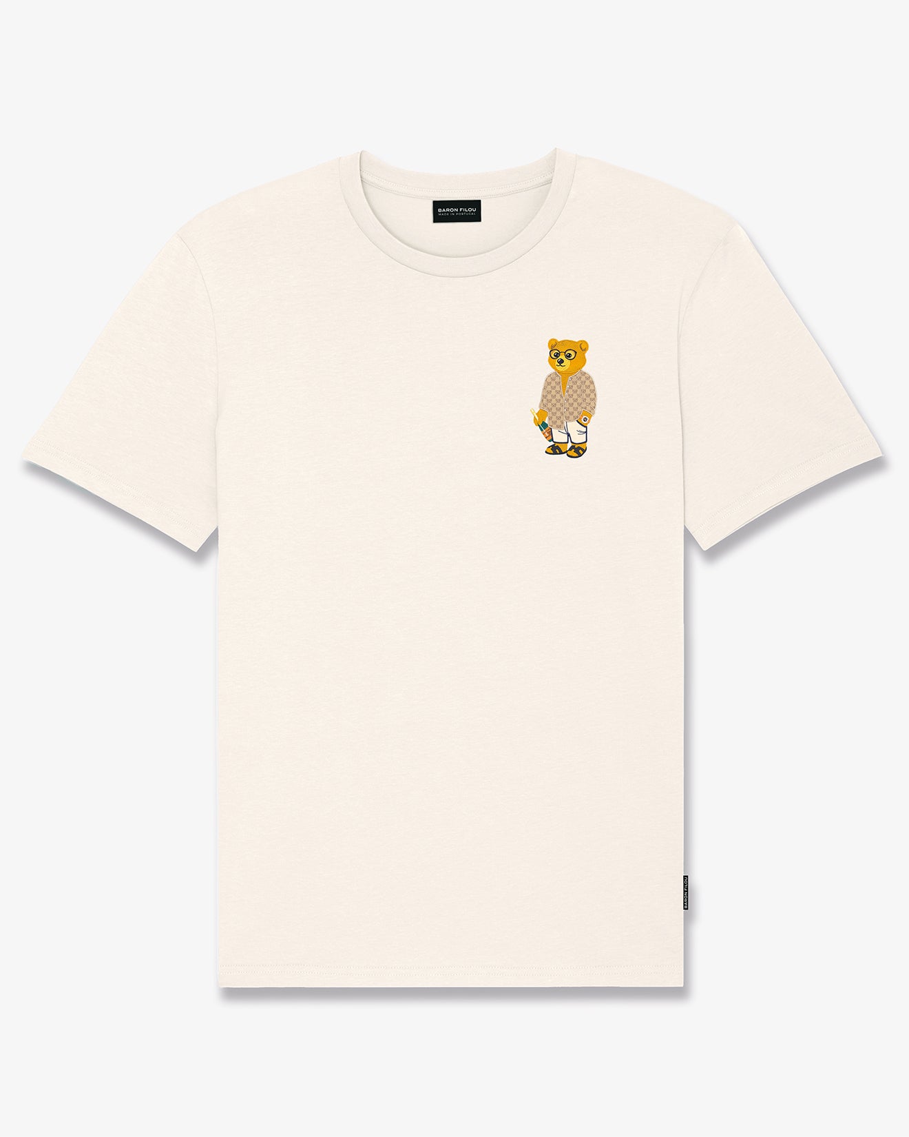 SS25 Embroidered Chestprint T-Shirt Filou CXVIII. - Pearl white