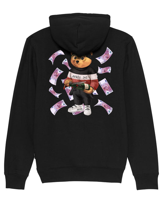 FW24 Organic Backprint Hoodie Filou CV. Euro - Black
