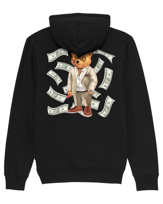 FW24 Organic Backprint Hoodie Filou XCII. Dollar - Black