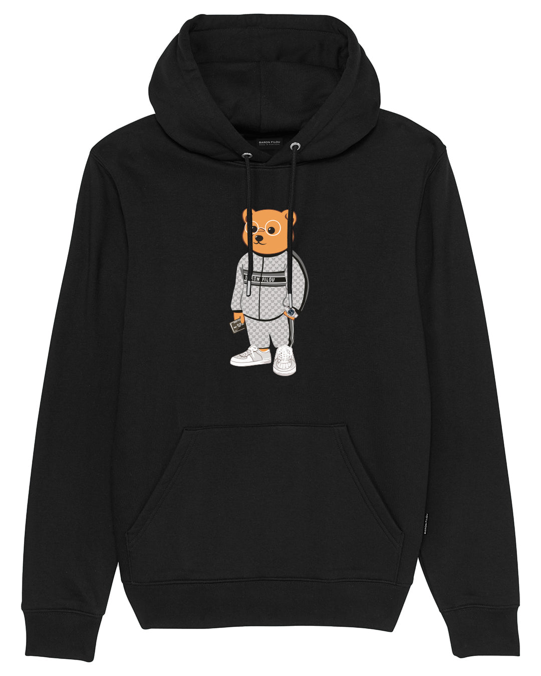 FW24 Organic Embroidered Hoodie Filou CXVII. - Black