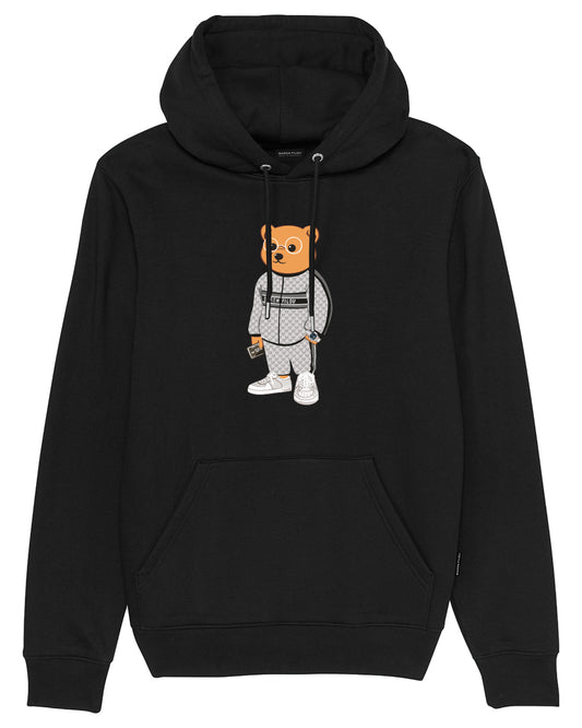 FW24 Organic Embroidered Hoodie Filou CXVII. - Black