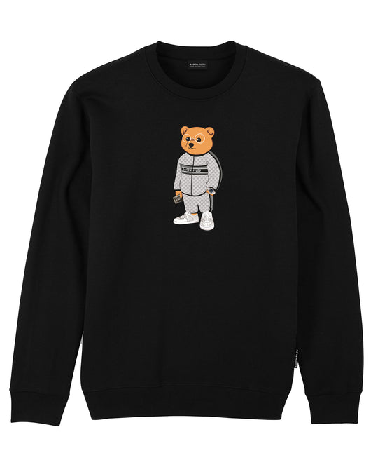 FW24 Organic Embroidered Pullover Filou CXVII. - Black