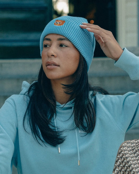 FW25 Cotton Beanie - Frosted blue