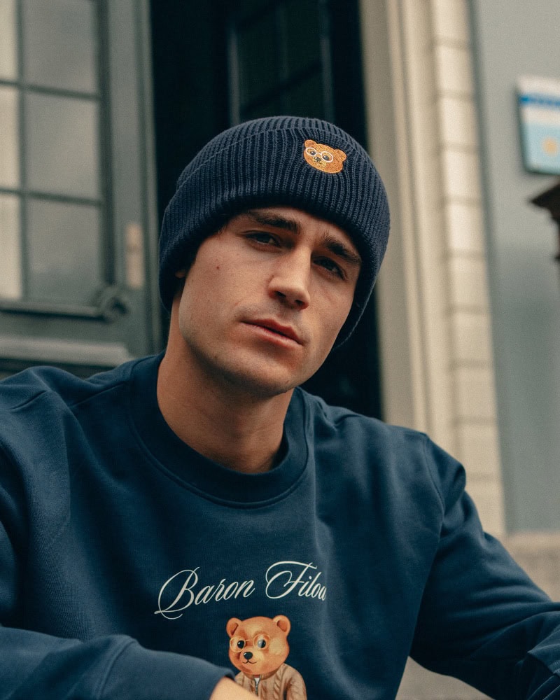 FW25 Cotton Beanie - Navy blue