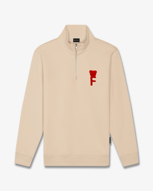 FW25 Half-Zip Chenille F - Sand brown