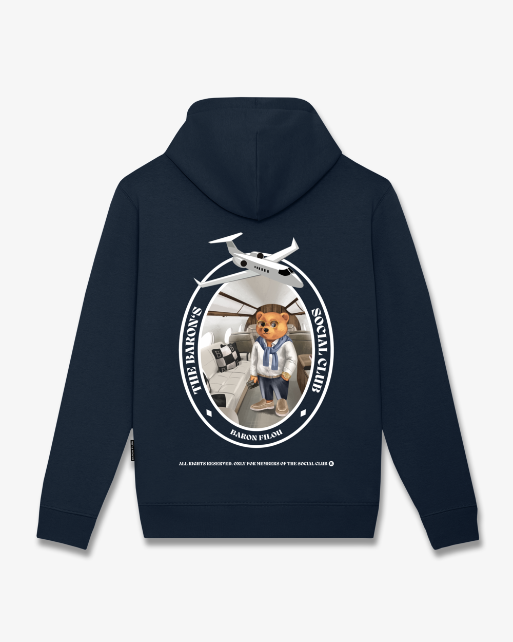 FW25 Hoodie Oval Backprint Filou CLII. - Navy blue
