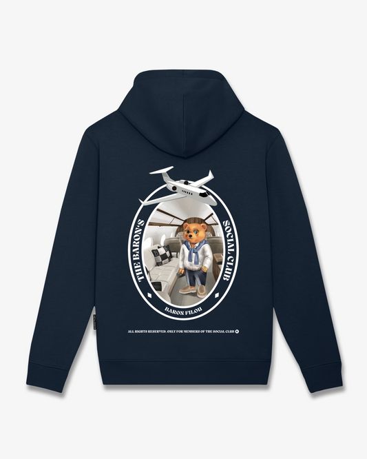 FW25 Hoodie Oval Backprint Filou CLII. - Navy blue