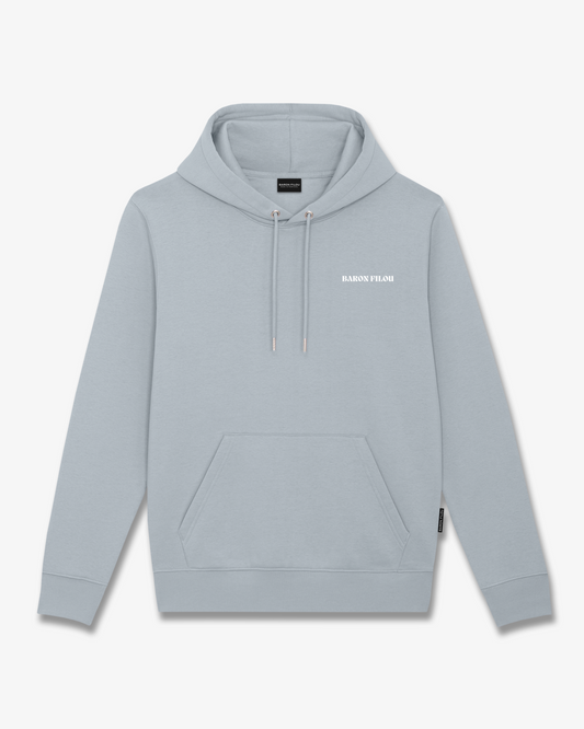 FW25 Hoodie Oval Backprint Filou CXLIX. - Frosted blue