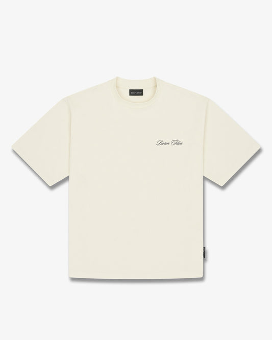 SS26 Oversized Backprint T-Shirt CASA BARON PALM - Off-White
