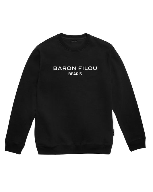 FW24 Organic Oversized Pullover Poster Backprint, Filou CXVII. - Black