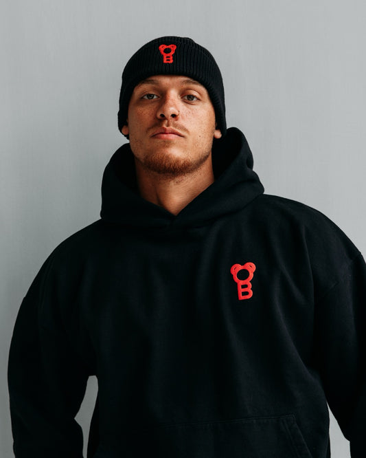 Signature Cotton Beanie - Black