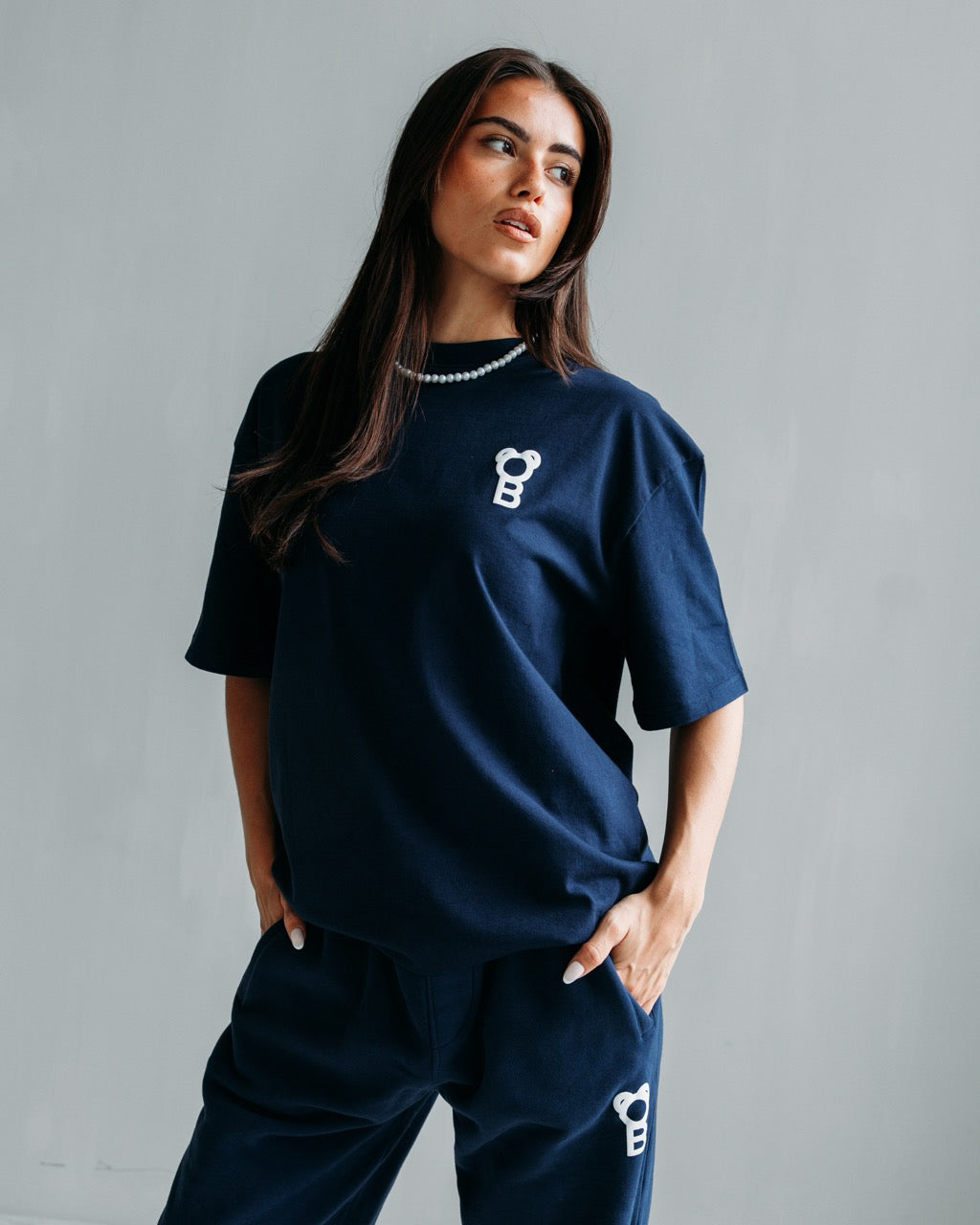 Signature Oversized T-Shirt - Navy blue