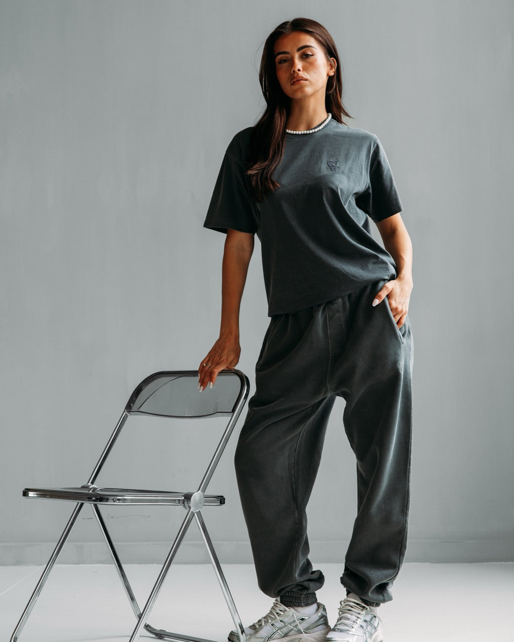 Signature Sweatpants - Stone wash grey