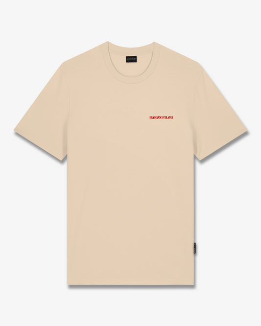 FW25 T-Shirt Backprint LEFT LANE CLUB - Sand brown