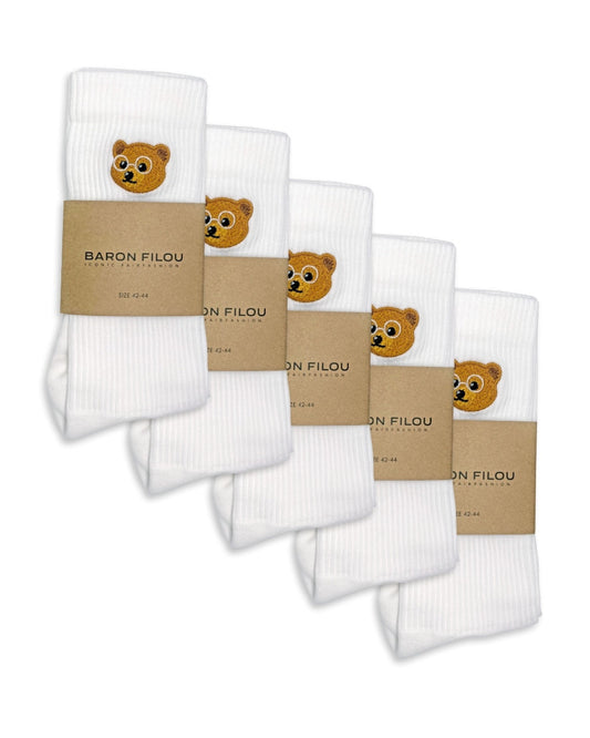5-Pack Baron Filou Socks – White