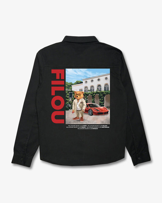 FW24 Overshirt Poster Backprint, Filou XCII. - Black