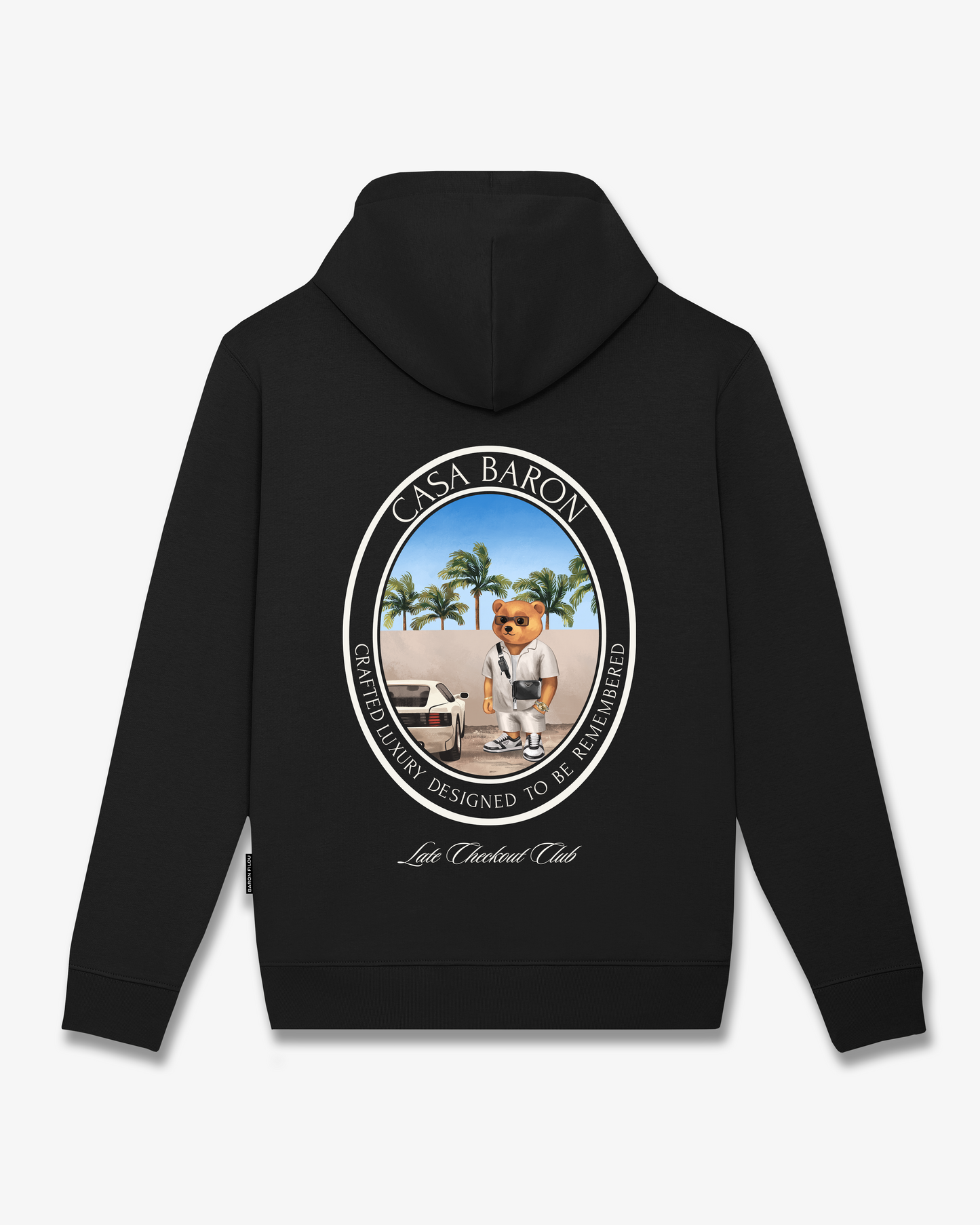SS26 Oval Backprint Hoodie Filou CLXIX. - Black
