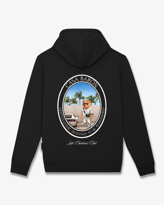 SS26 Oval Backprint Hoodie Filou CLXIX. - Black