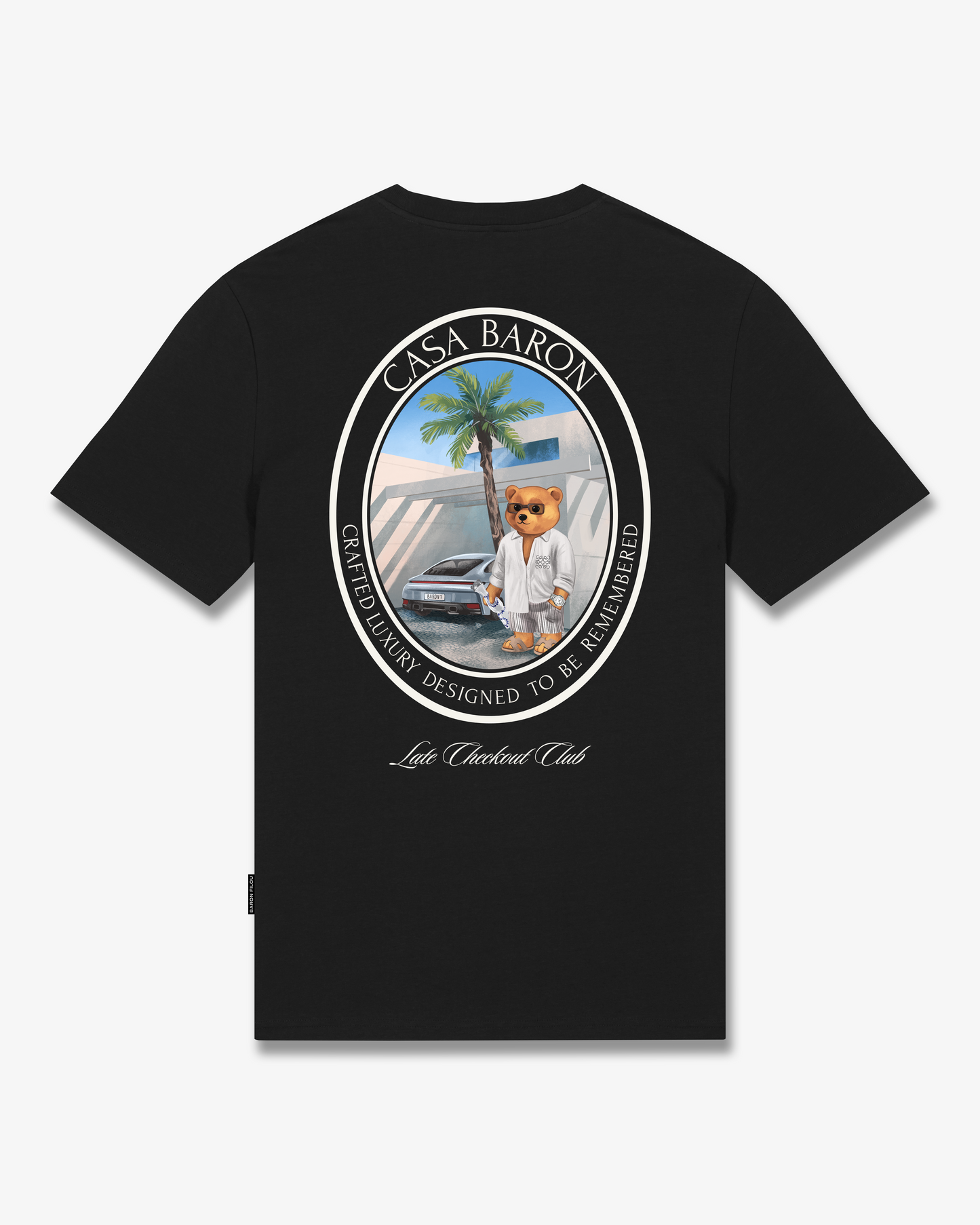 SS26 Oval Backprint T-Shirt Filou CLXVIII. - Black