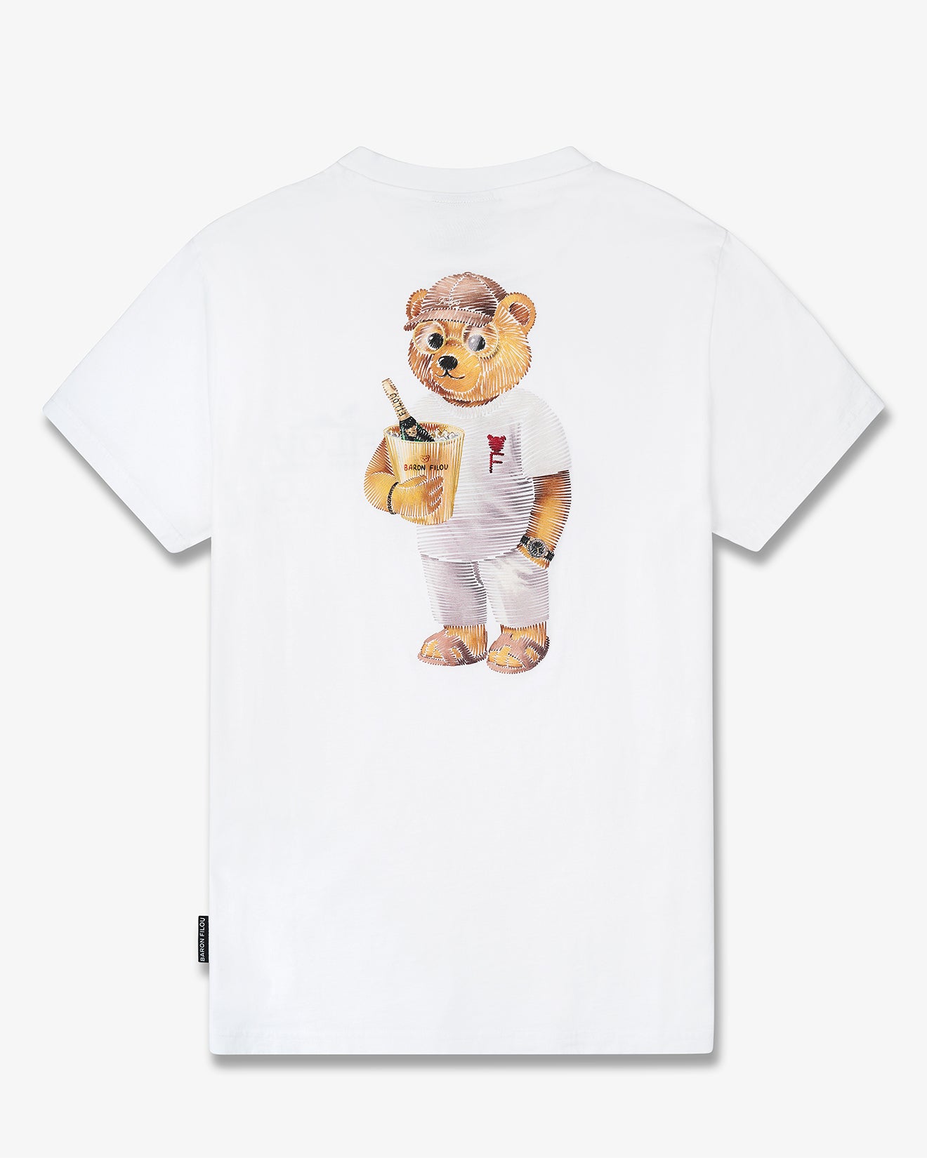 SS25 Backprint T-Shirt with Box Design, Filou CXXIII. - White