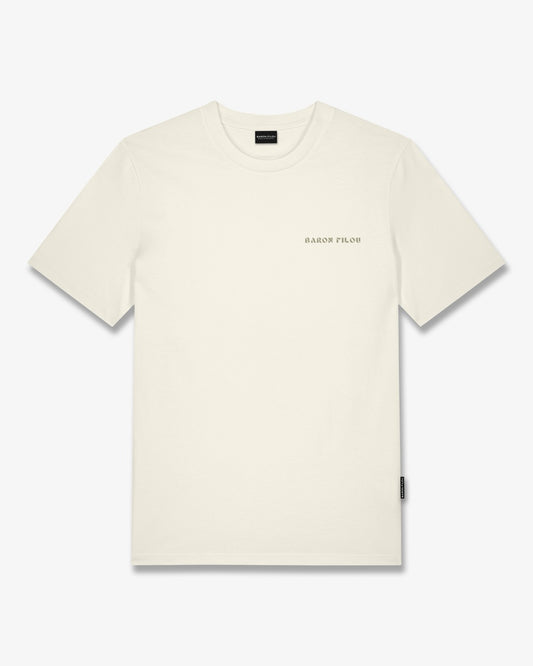 SS26 Backprint T-Shirt Filou CXL. BARON - Off-White