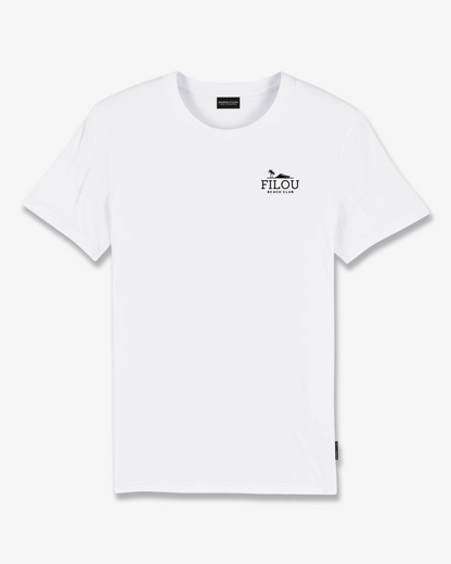 SS25 Backprint T-Shirt with Box Design, Filou CXVIII. - White