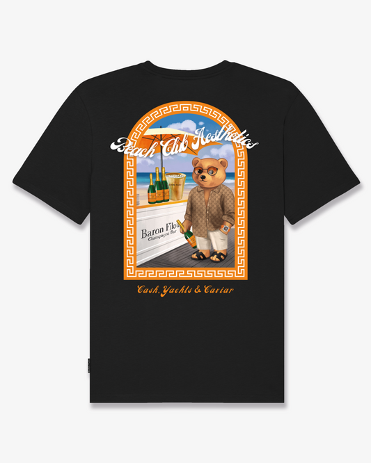 SS25 Backprint T-Shirt, Greek-Framed Filou CXVIII. - Black