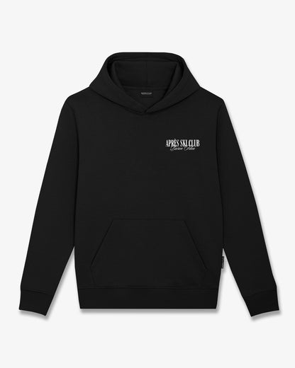 Backprint Hoodie Filou CXXXV. NOT HERE FOR SKIING - Black