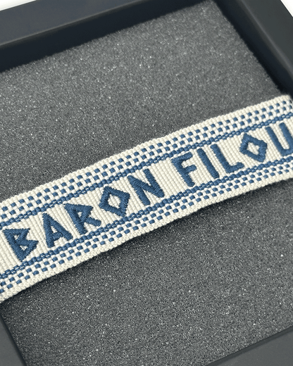 SS25 Baron Filou Bracelet, Greek Pattern - Pearl white