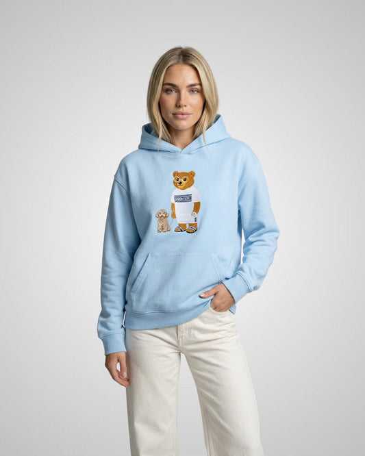 SS26 Embroidered Hoodie Filou CLXV. - Light blue