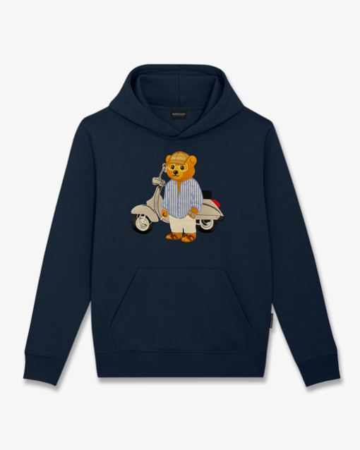 SS26 Embroidered Hoodie Filou CLXXI. - Navy blue