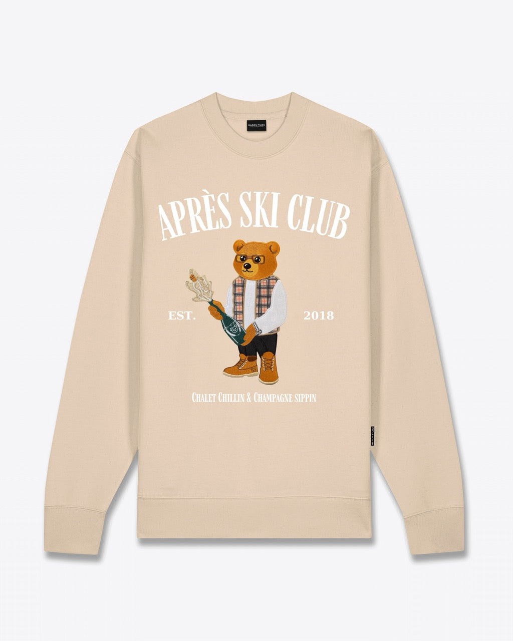 Embroidered Pullover Filou CLXXIII. APRÈS SKI CLUB -  Sand brown
